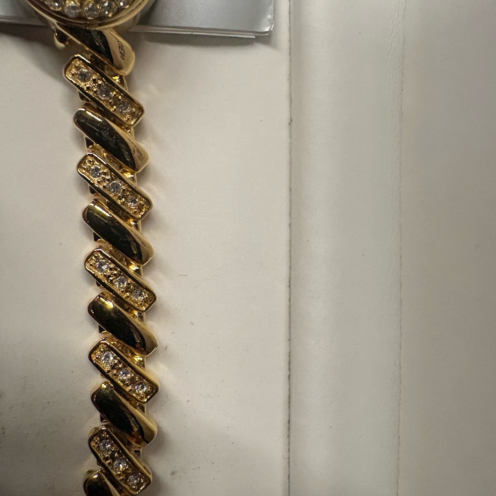 Gruen Gold and Diamond Rhinstone Watch - Picture 3 of 4